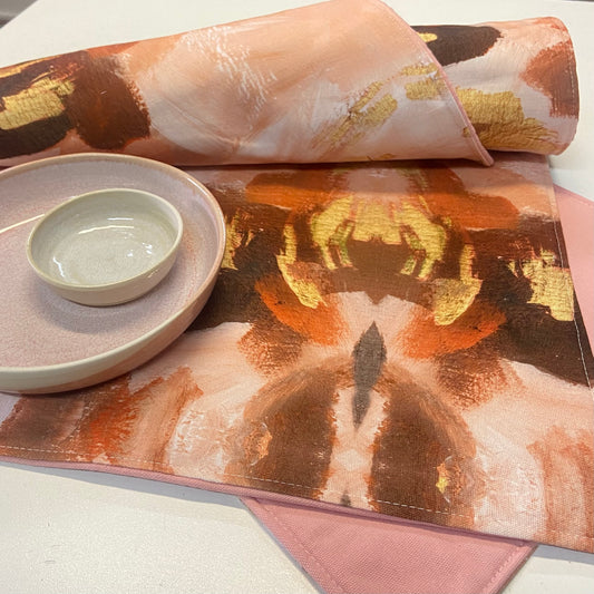 Reversible Placemats - Bindi Pink Gold with Blush Reverse (set of 4)