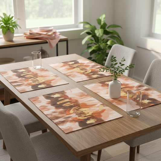 Reversible Placemats - Bindi Pink Gold with Blush Reverse (set of 4)