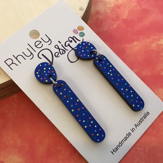 Spotty Pole Statement Earrings