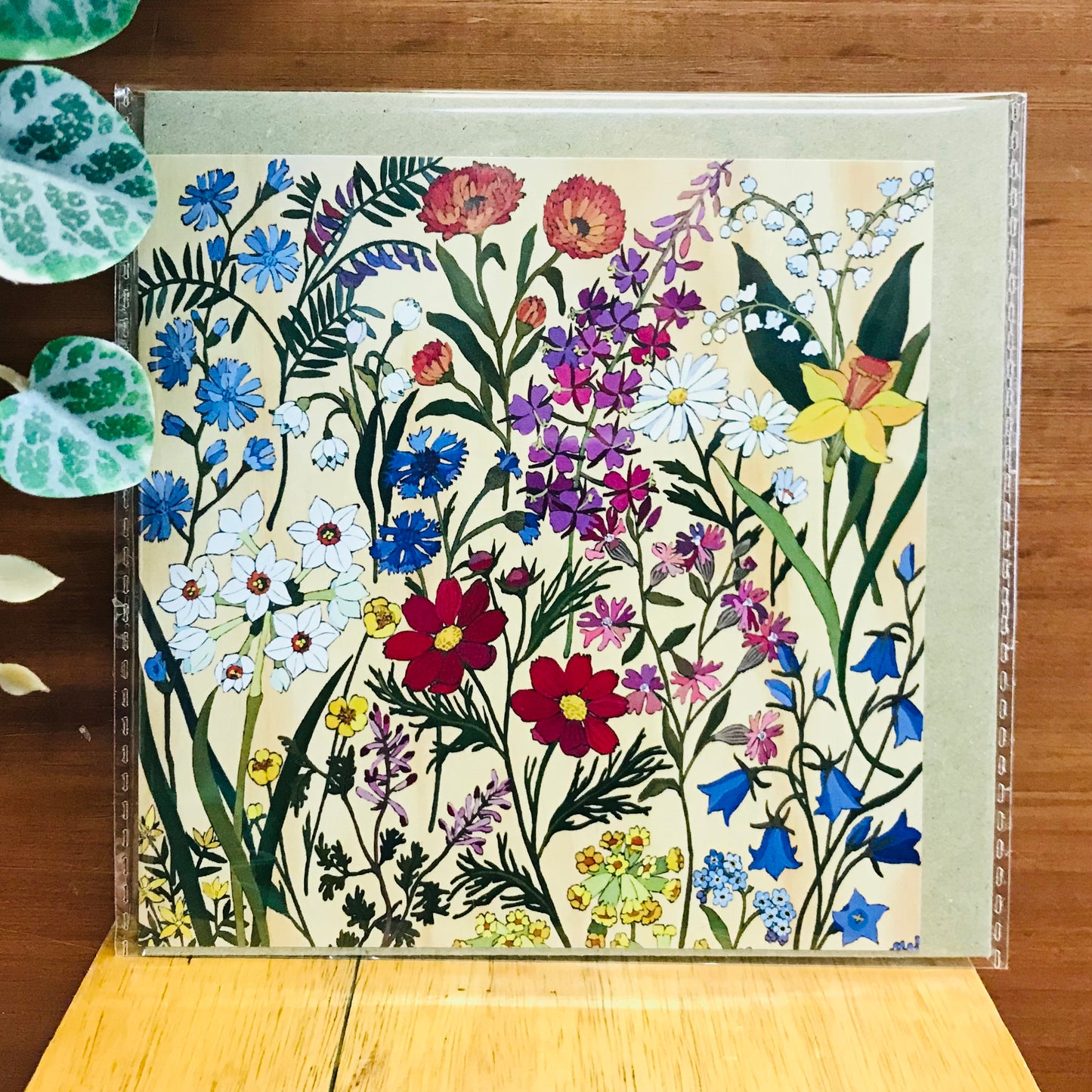 Flora Square Blank Greeting Cards