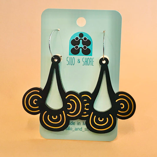 Art Deco Acrylic Earrings - Nellie