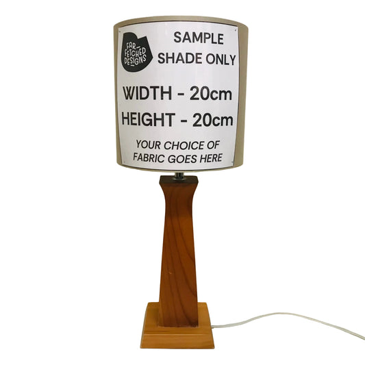 Lamp Base Only - Light Timber Squared Column Table Lamp