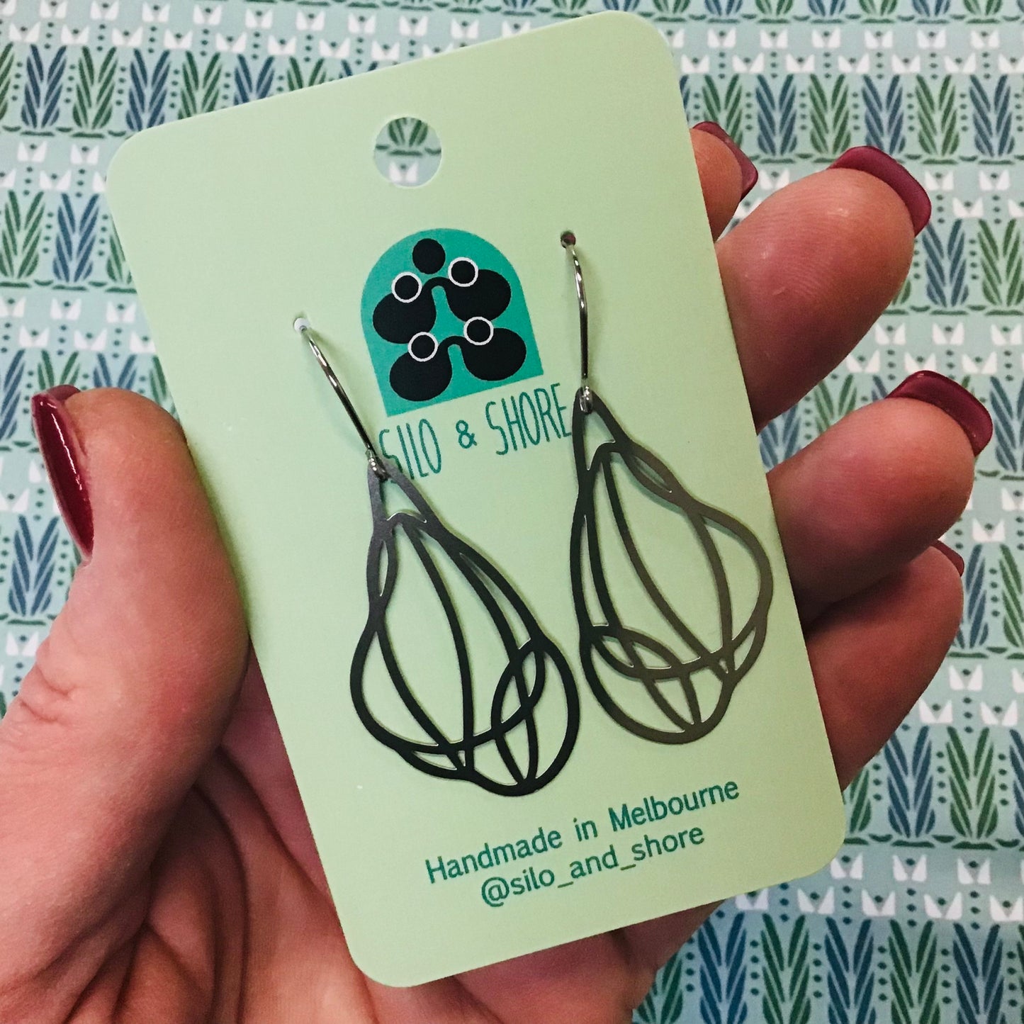 Stainless Steel Statement Earrings - Loop & Squiggle Range