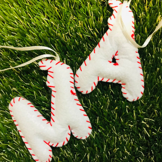 Hand Beaded & Embroidered Initial Letter Christmas Decorations ** ON SALE **