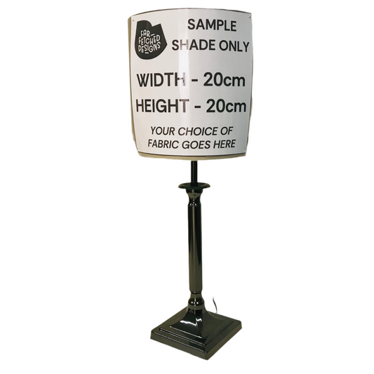 Lamp Base Only - Smokey Pewter Column Table Lamp