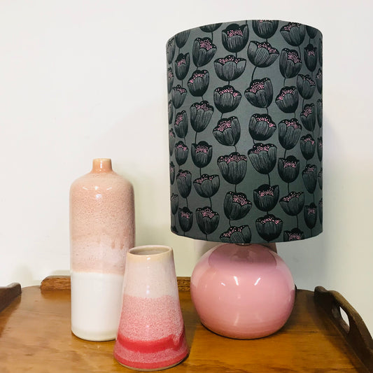 Custom Lamp Shade only - Charcoal Buds