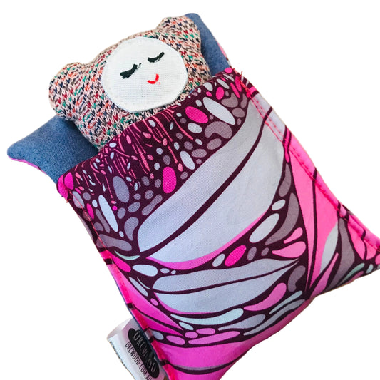 Handmade OOAK Mini Sleepy Bear with Sleeping Bag