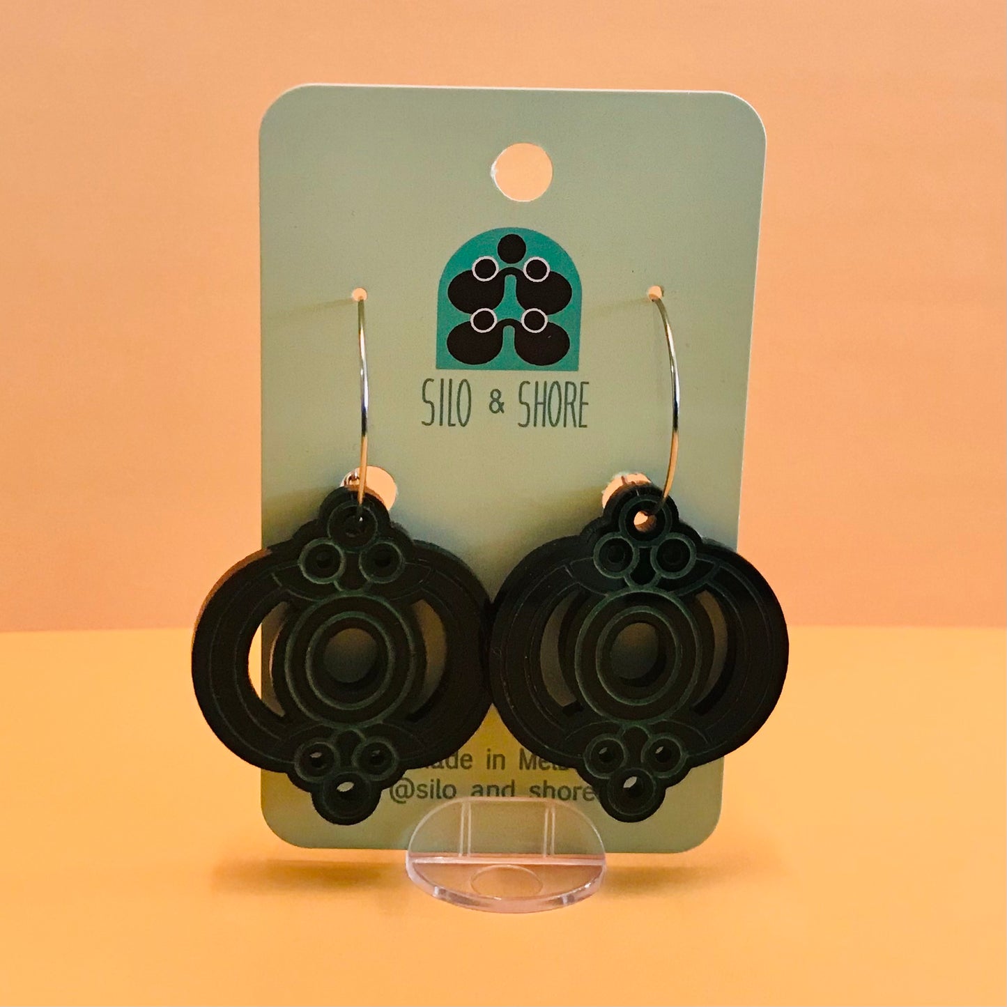 Art Deco Acrylic Earrings - Lanterns