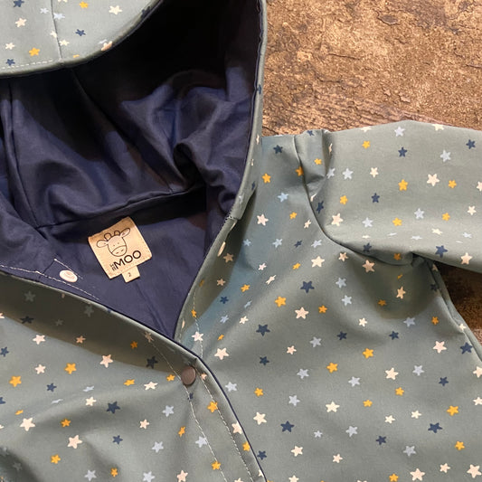 Kids Raincoat Jacket - Blue Stars