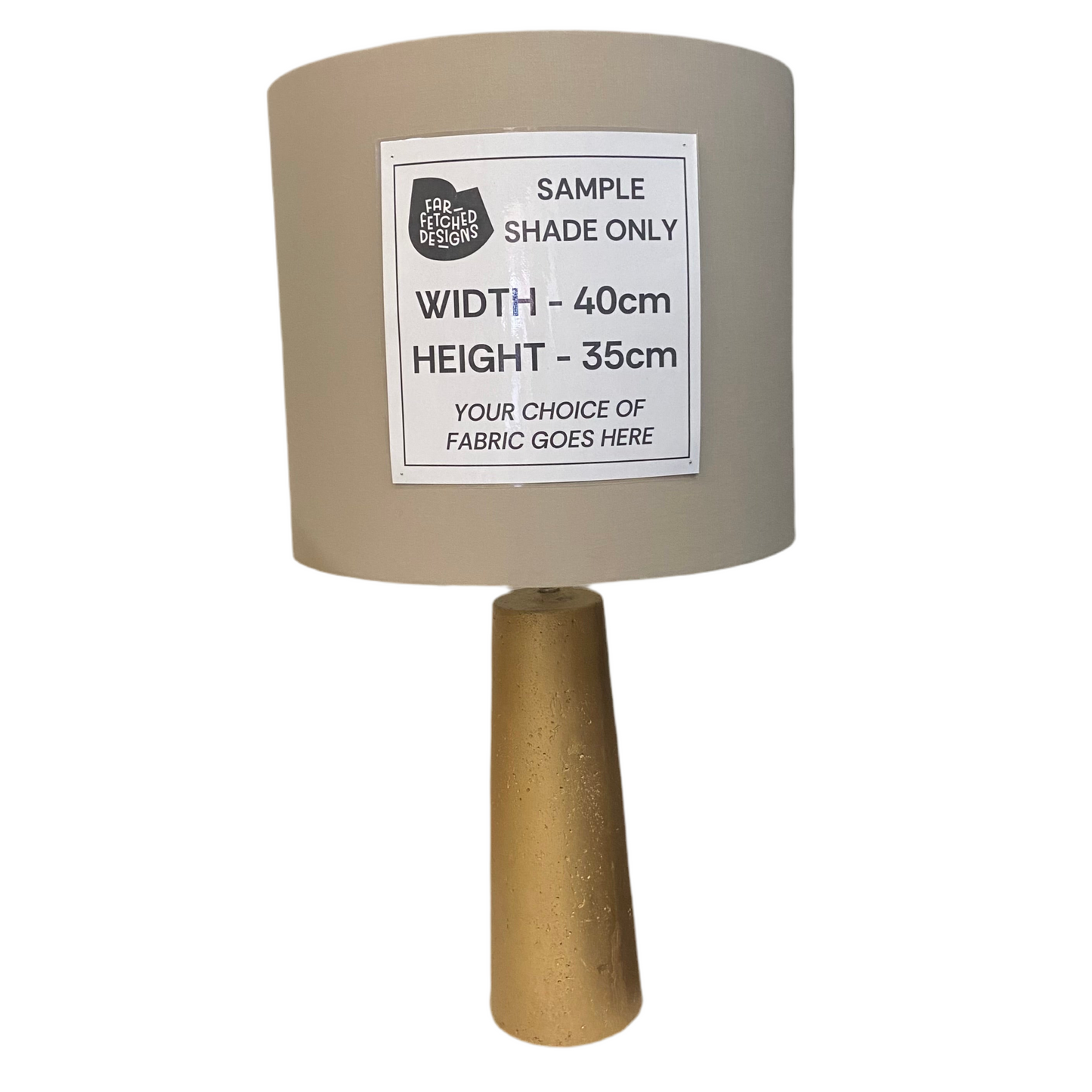 Lamp Base Only - Gold Concrete Pilar Table Lamp