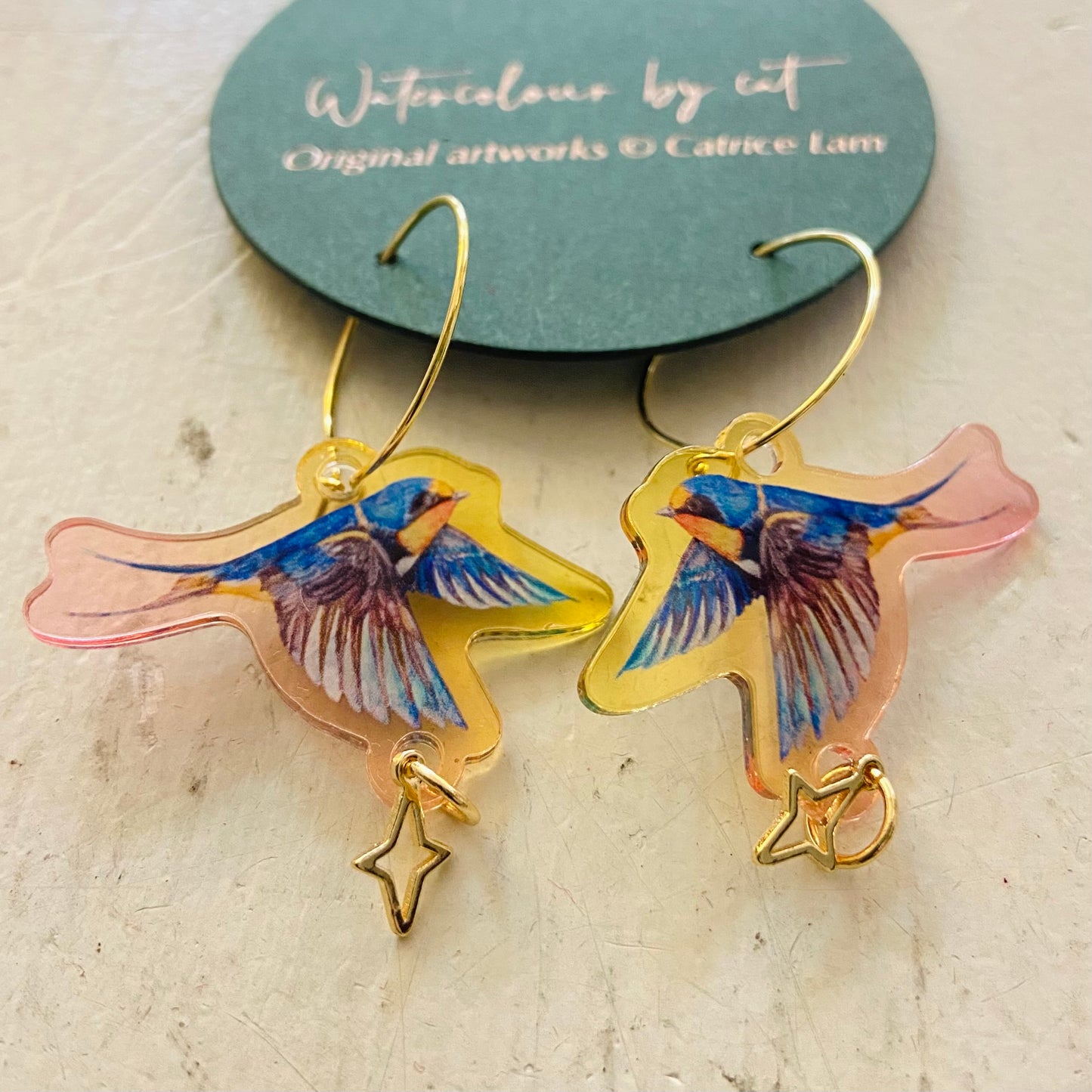 Flying Welcome Swallow Statement Earrings