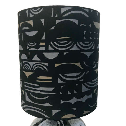 Monochrome Abstract Grid Table Lamp