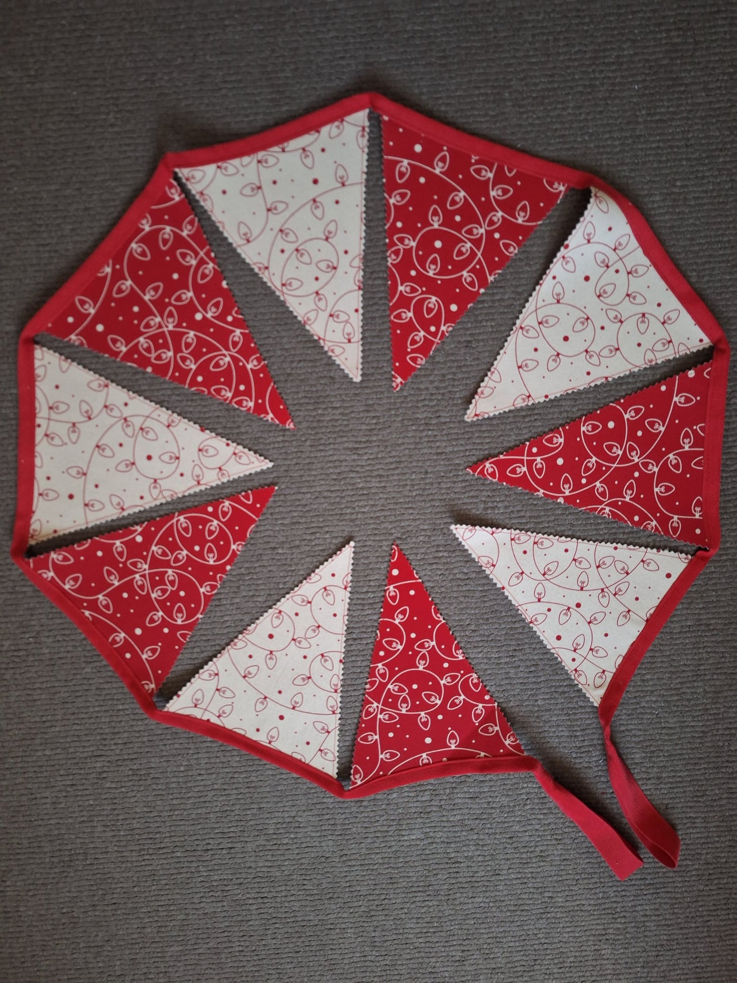 Handmade Fabric Christmas Bunting