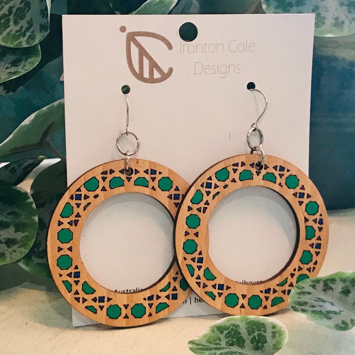 Handpainted Laser Cut earrings - Moroccan Range