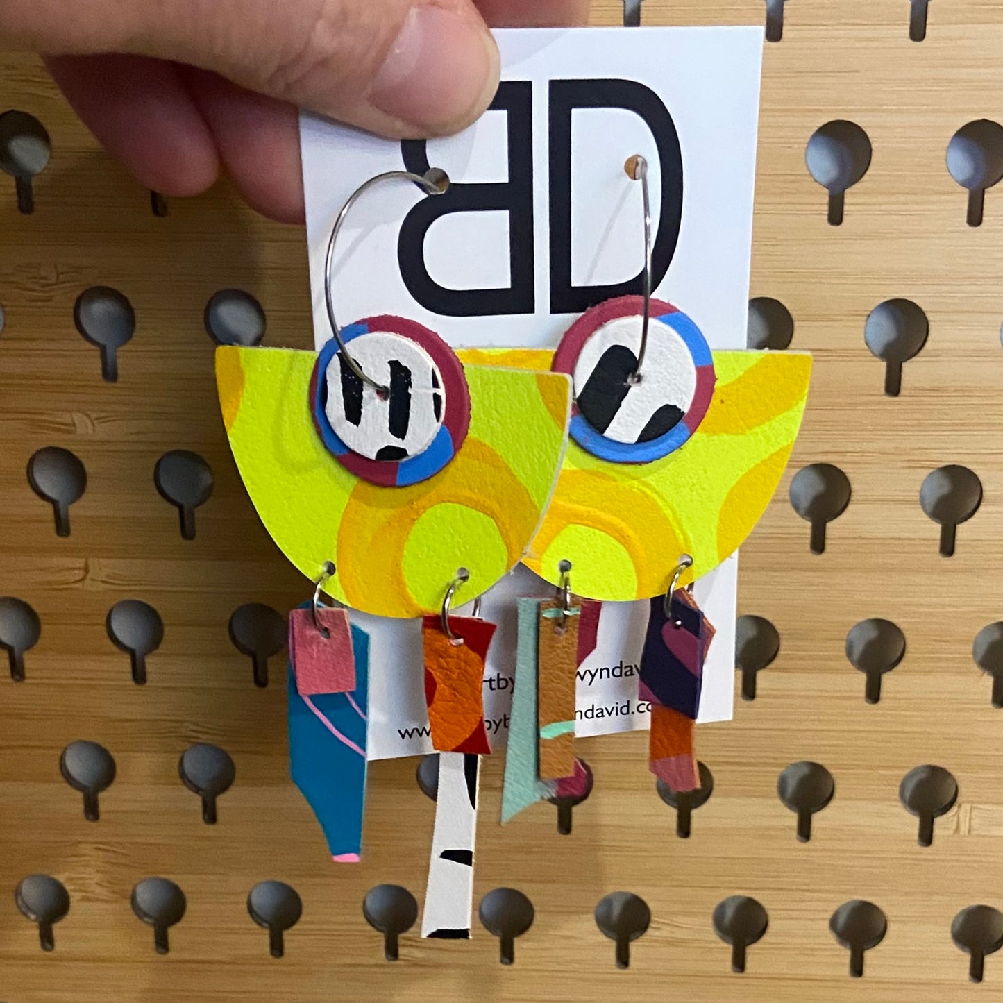 Handmade Painted Leather Earrings - The Flip