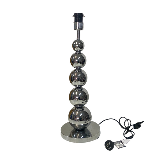 Lamp Base Only - Stacked Chrome Orb Table Lamp