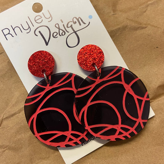 Red Line Earrings