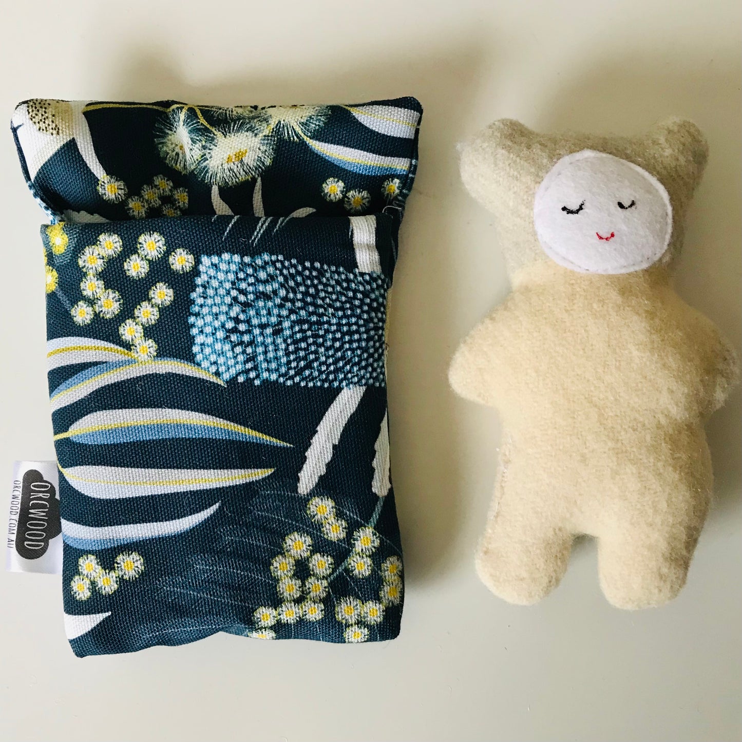 Handmade OOAK Mini Sleepy Bear with Sleeping Bag