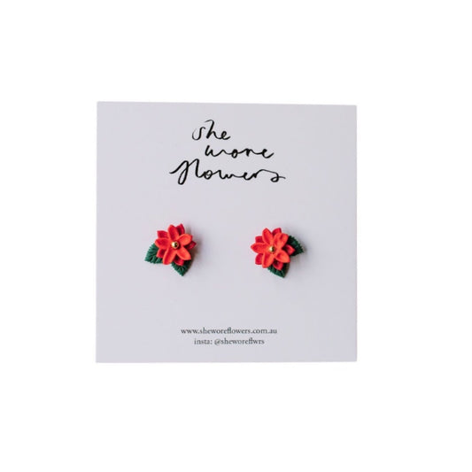Christmas Polymer Clay Earrings - Small Studs