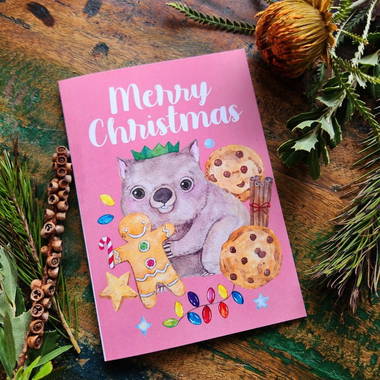 Watercolour Christmas Cards - Australian animals and food