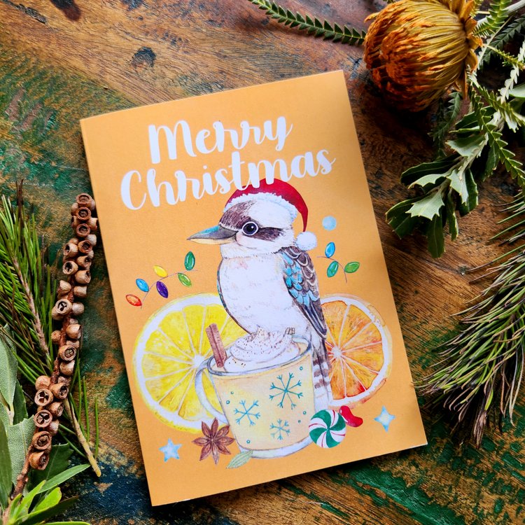 Watercolour Christmas Cards - Australian animals and food