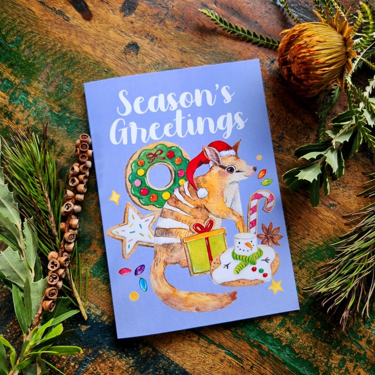 Watercolour Christmas Cards - Australian animals and food