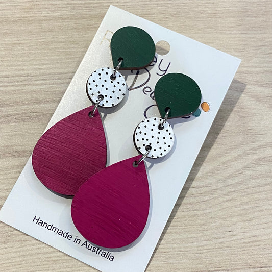 Tri-Drop Statement Earrings