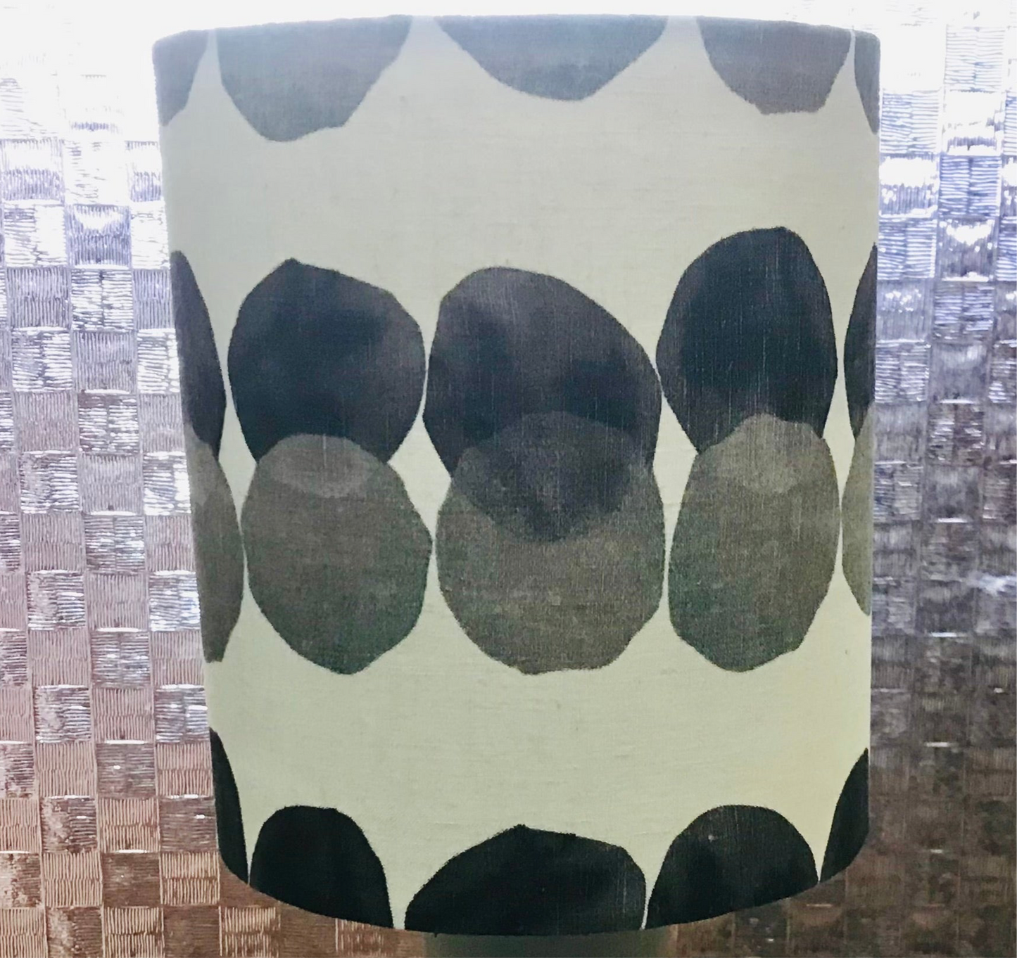 Linen Spots on Concrete Table Lamp