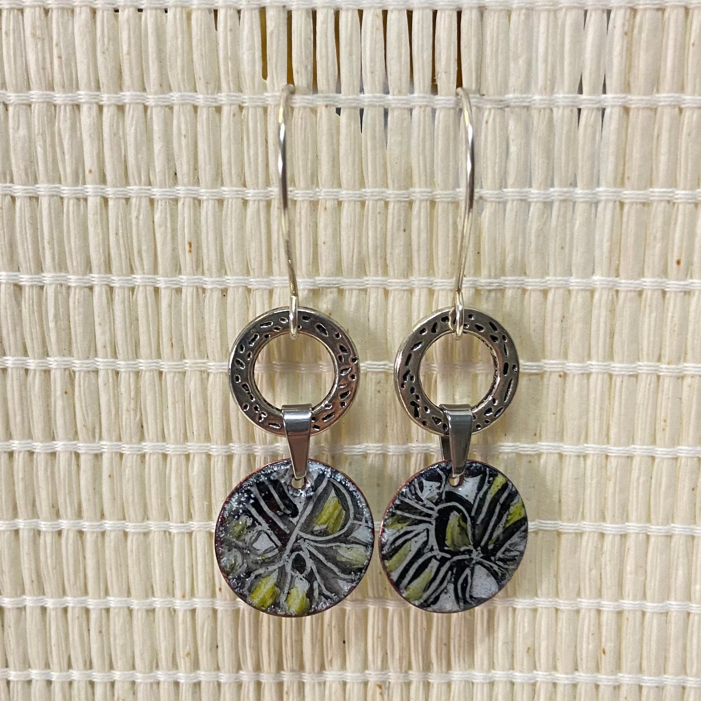 Handpainted Earrings - Enamel on Copper