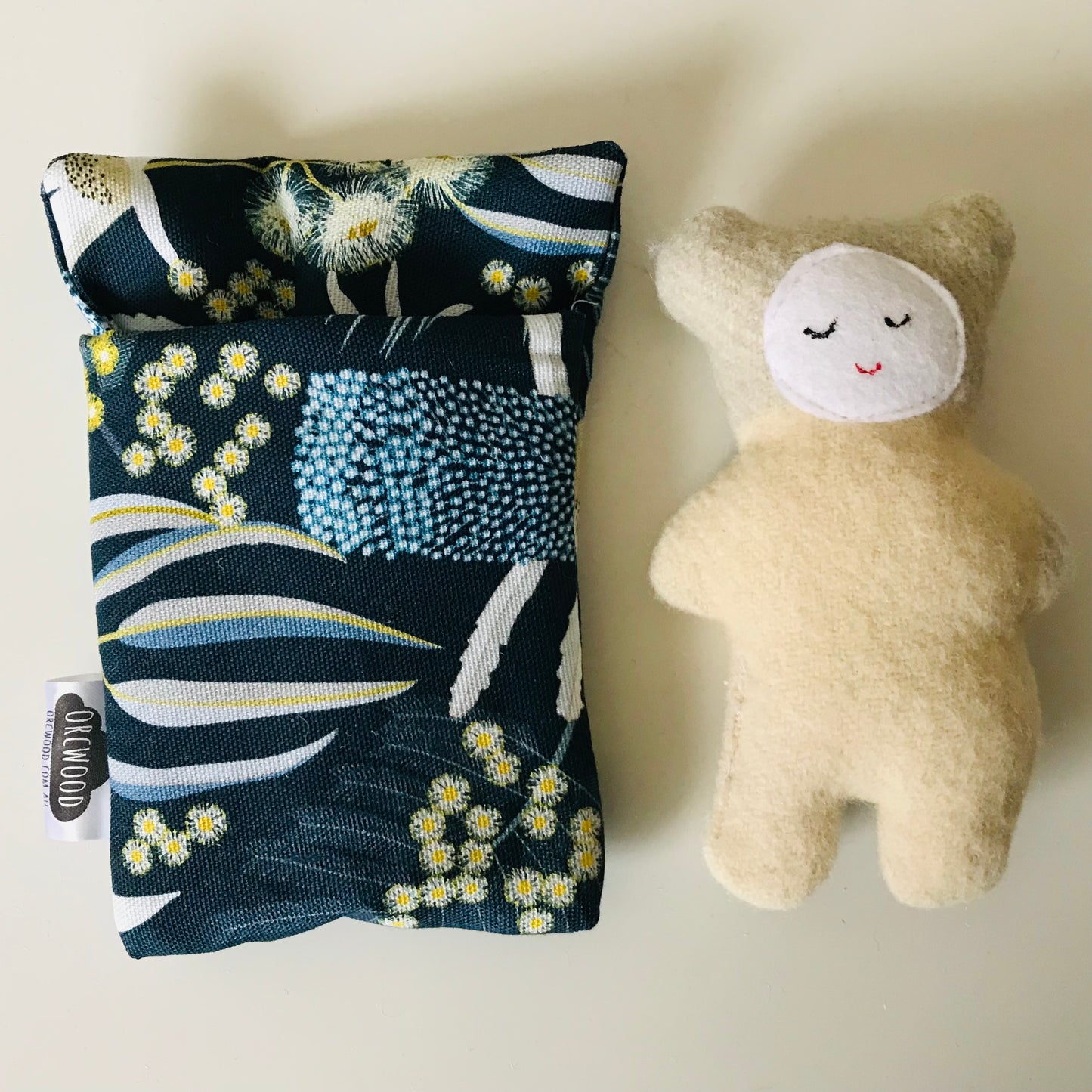 Handmade OOAK Mini Sleepy Bear with Sleeping Bag