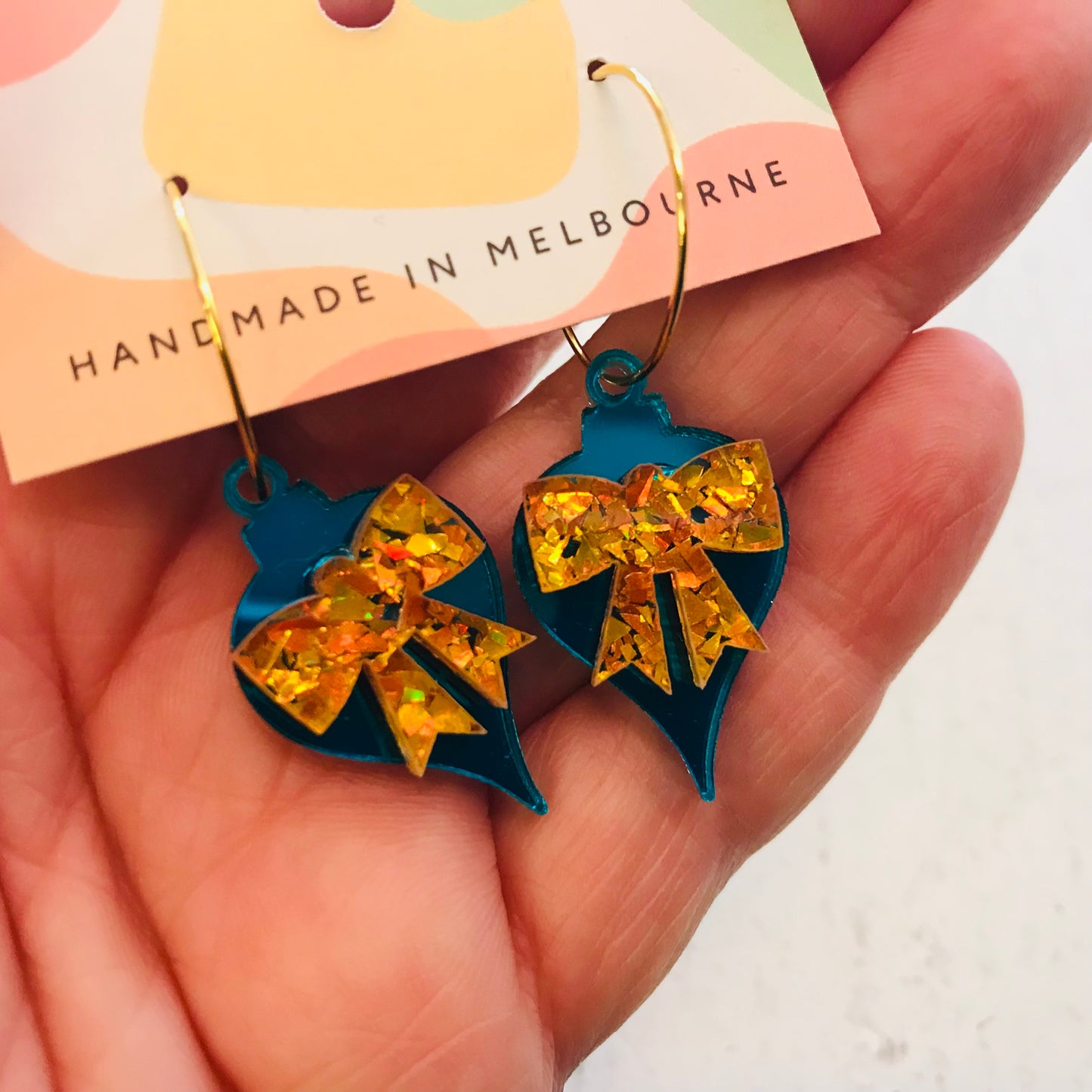 Mini Christmas bauble Dangle Earrings