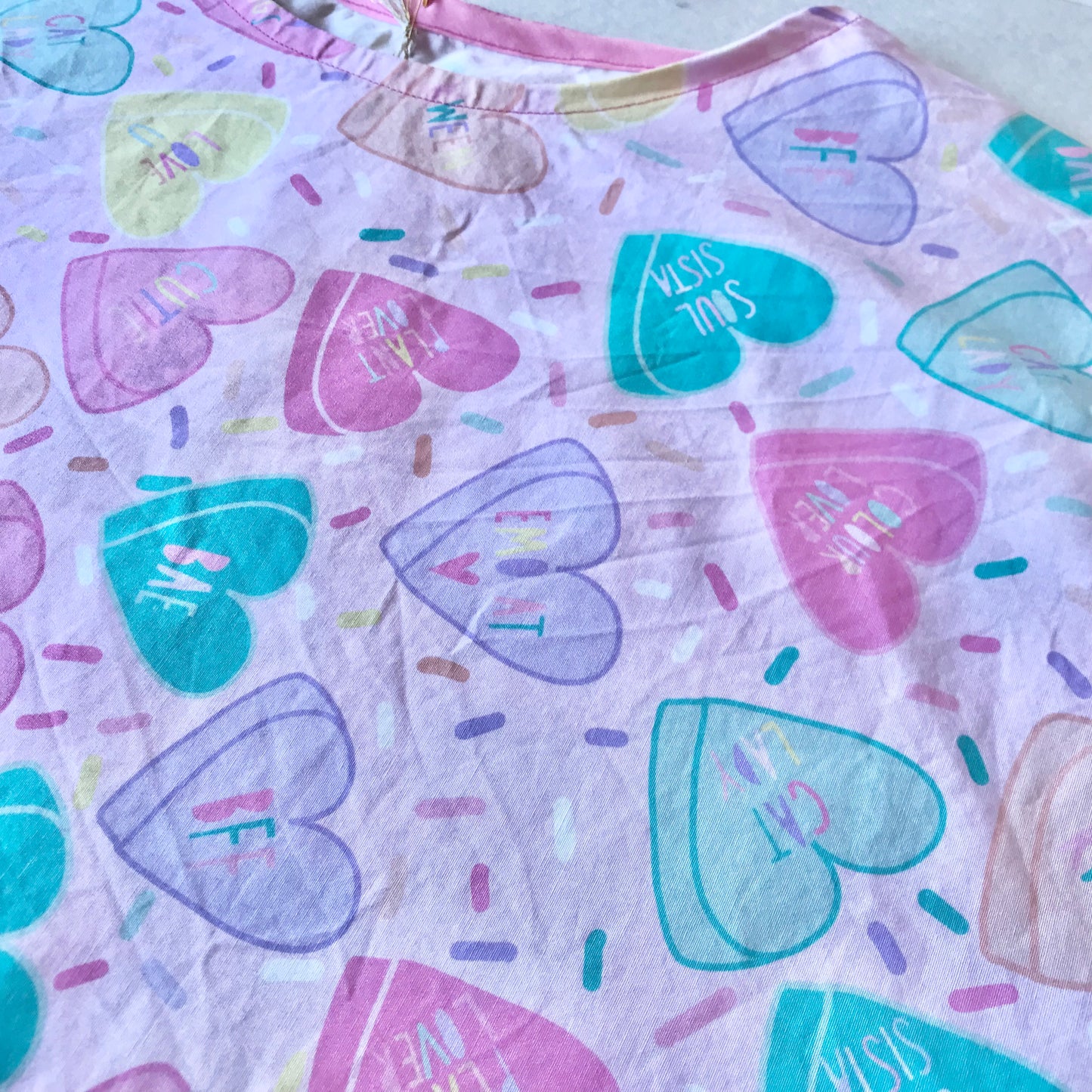 Handmade Women’s Box Top - Candy Hearts (S/M)