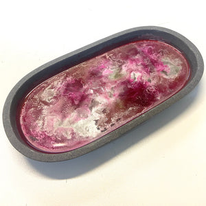Alcohol Ink Detail Resin Oval Tray