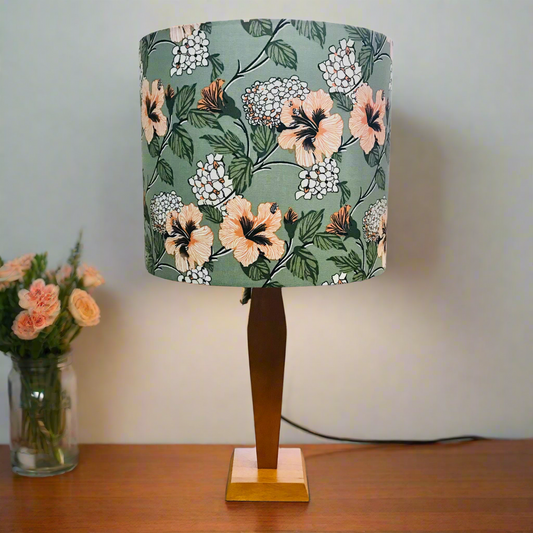Custom Lamp Shade only - Sage Floral Linen
