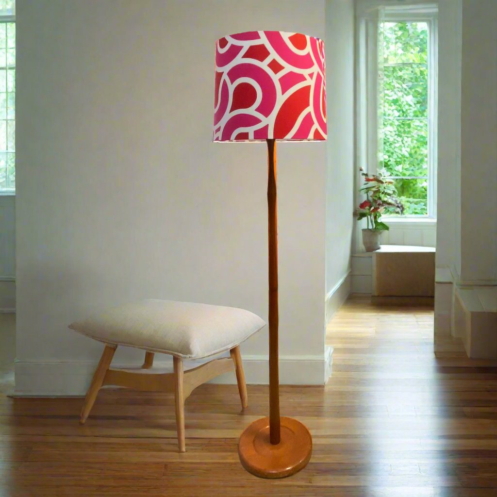 Custom Lamp Shade only - Hiroko Pink & Red