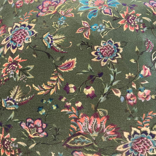 Cushion - SAGE FLORAL VELVET