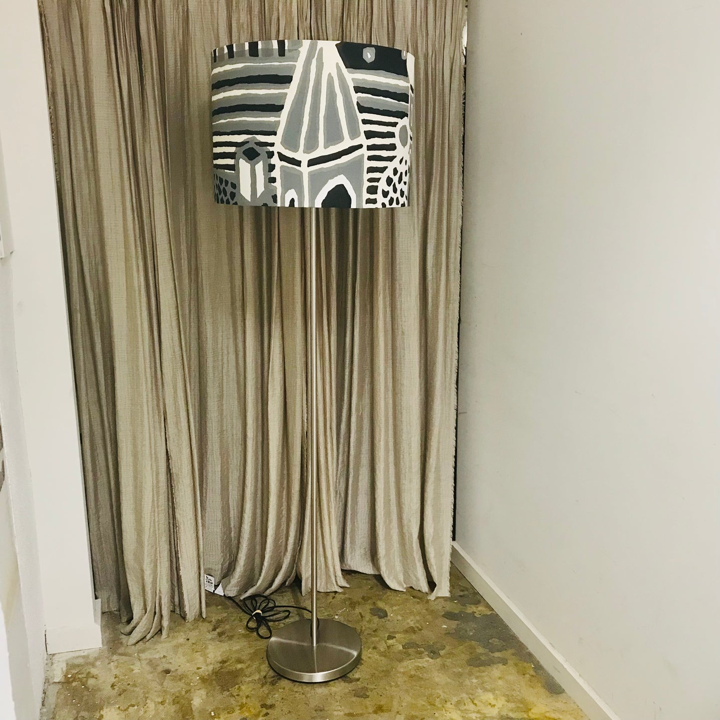 Custom Lamp Shade only - Marimekko Monochrome Rooftops