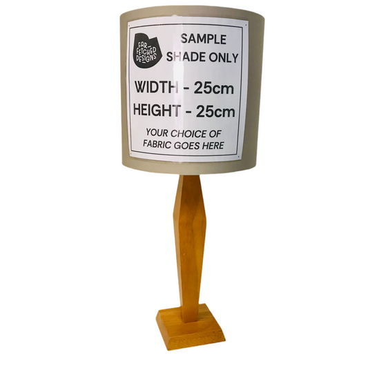 Lamp Base Only - Teak Squared Cigar Timber Table Lamp