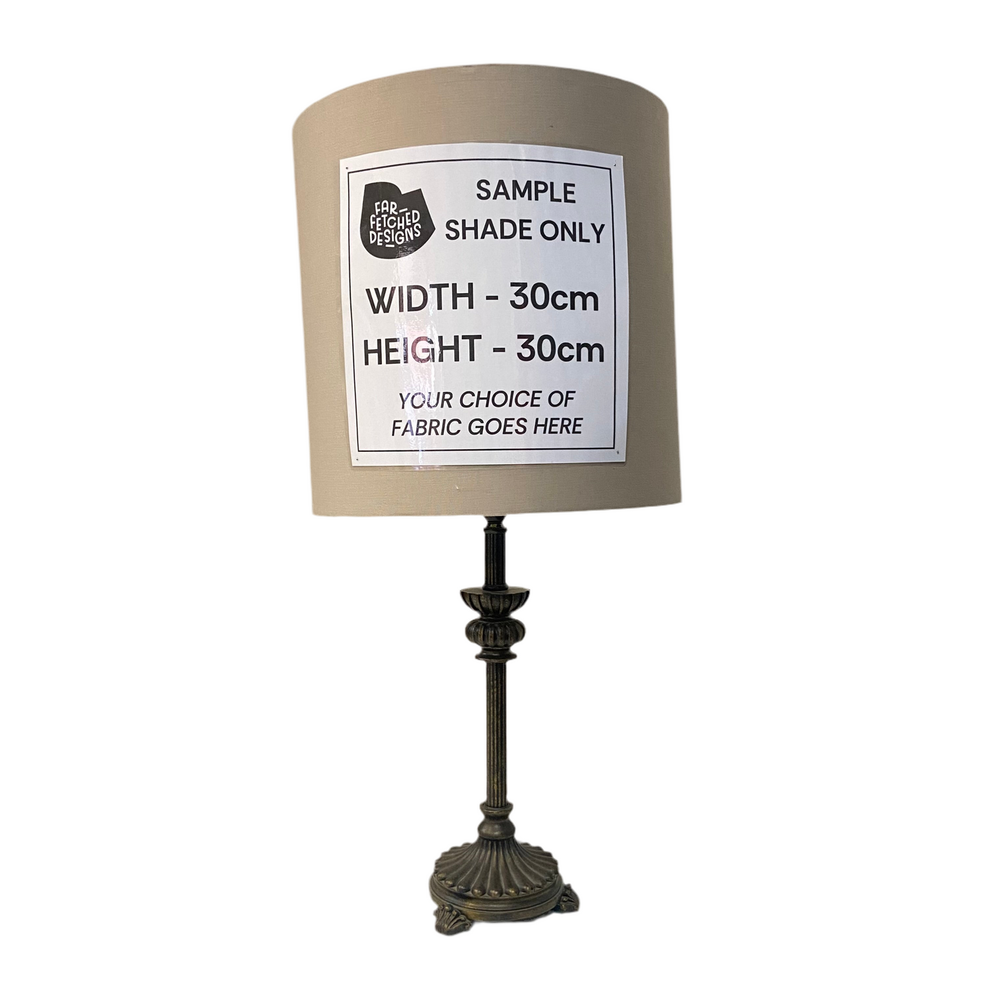 Lamp Base Only - Destressed Bronzed Candlestick Table Lamp