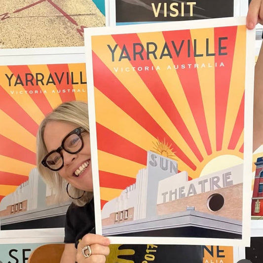 Vintage Poster - Yarraville Sun Stripe