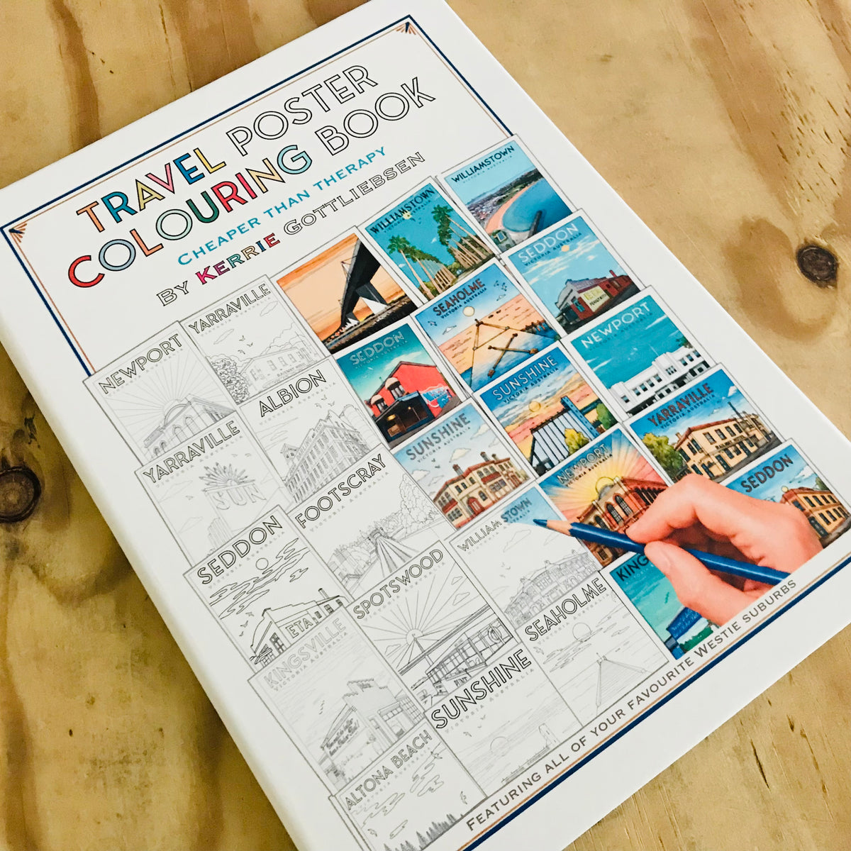 Westie Travel Poster Colouring Book