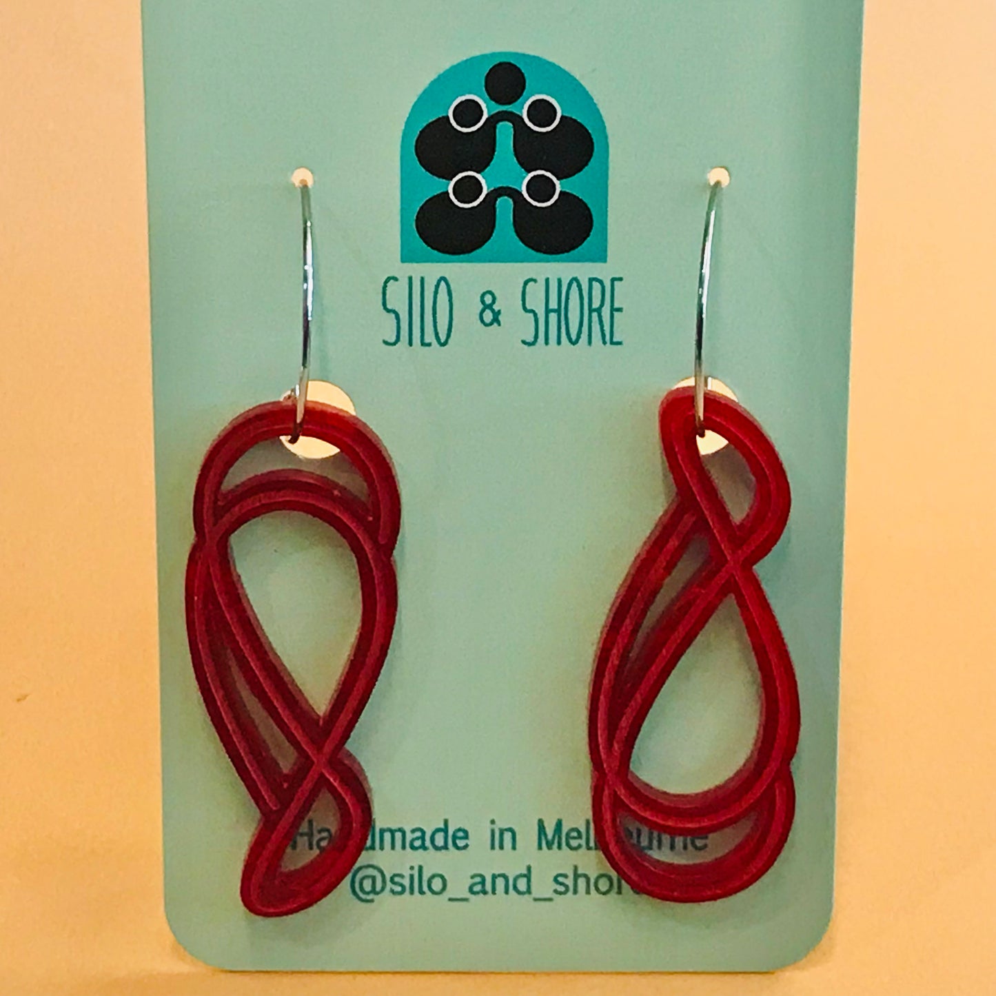 Art Deco Acrylic Earrings - Scribbles (medium)