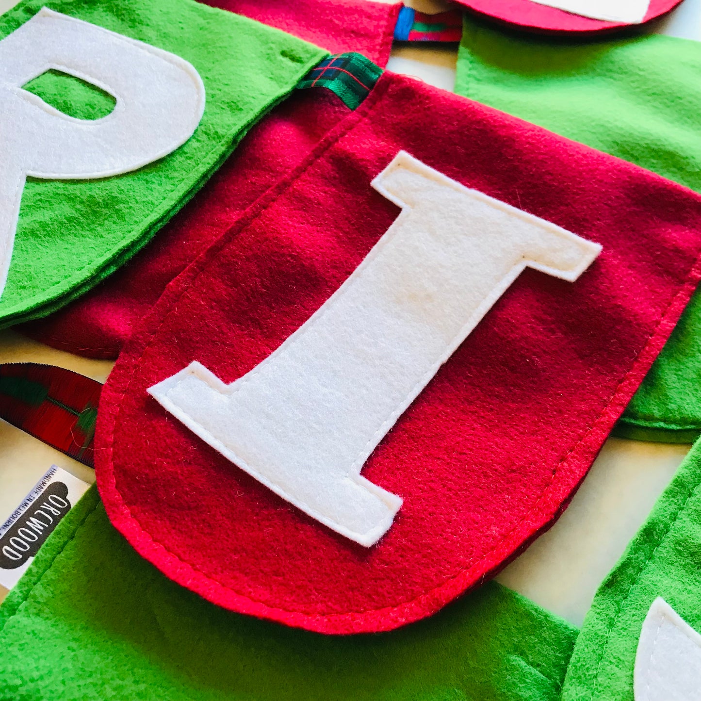 Reusable Eco Sustainable Merry Christmas Felt Bunting Flag Decoration
