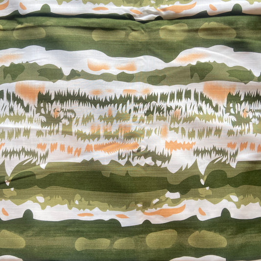 Brass Candelabra Style table lamp with Woodland Echo Shade