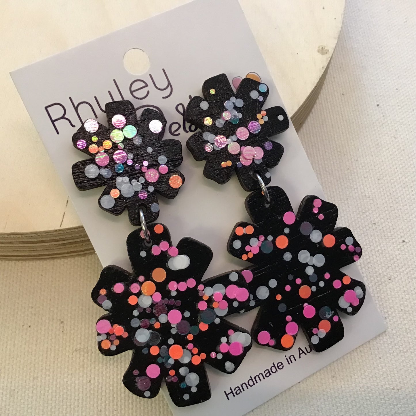 Double Flora Statement Earrings