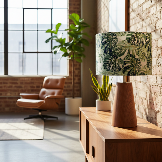 Custom Lamp Shade only - Monstera Mist