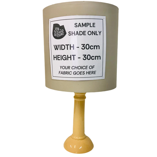 Lamp Base Only - Ochre Pillar Gloss Ceramic Table Lamp