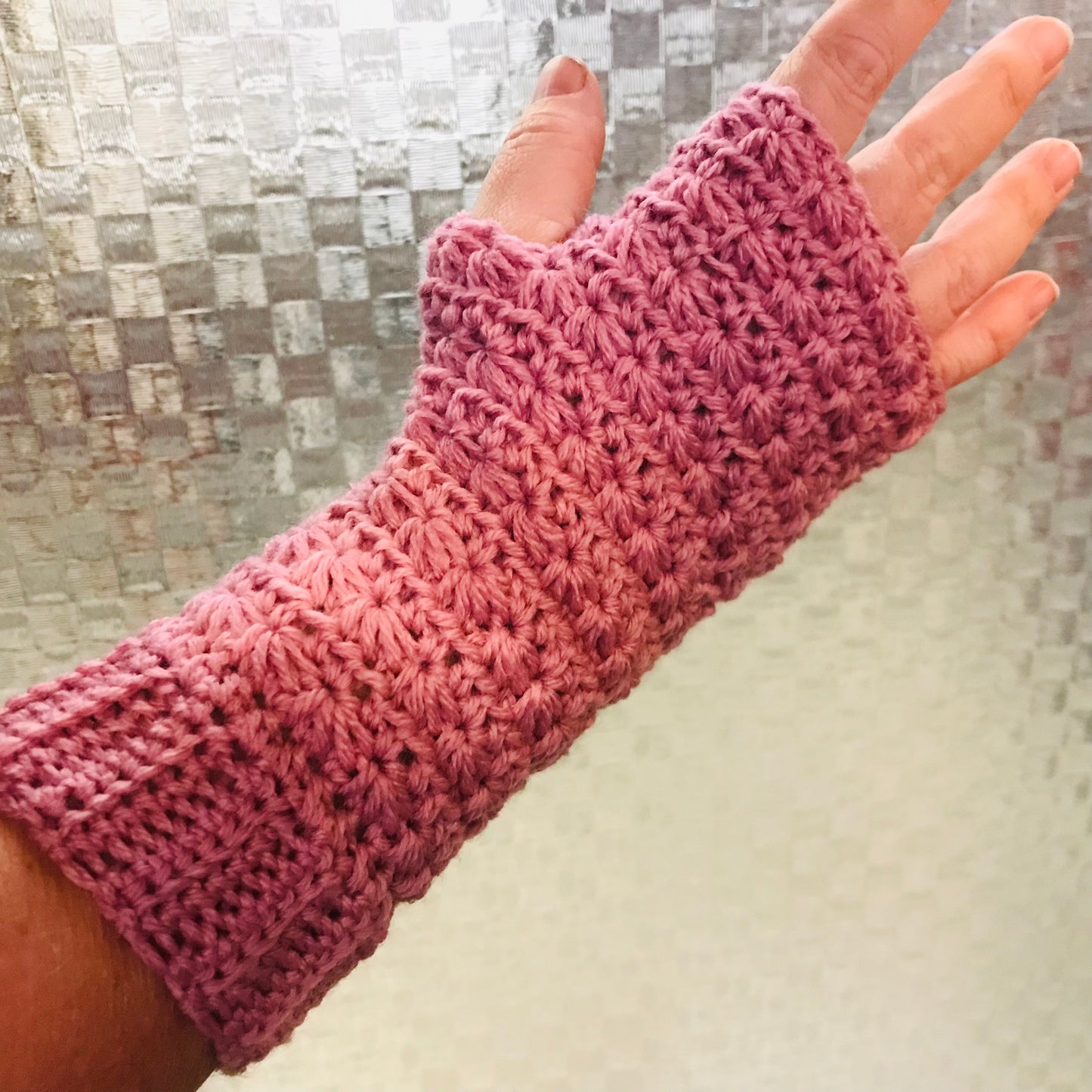 Crochet fingerless gloves - various colours