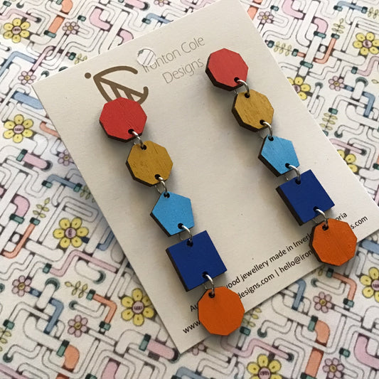 Handpainted Laser Cut earrings - Jewel Drop Range