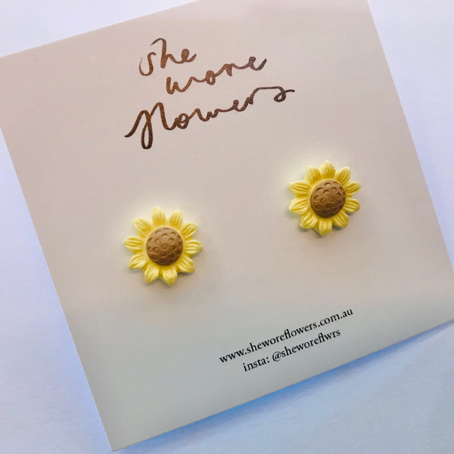 Floral Polymer Clay Mini Flower Stud Earrings